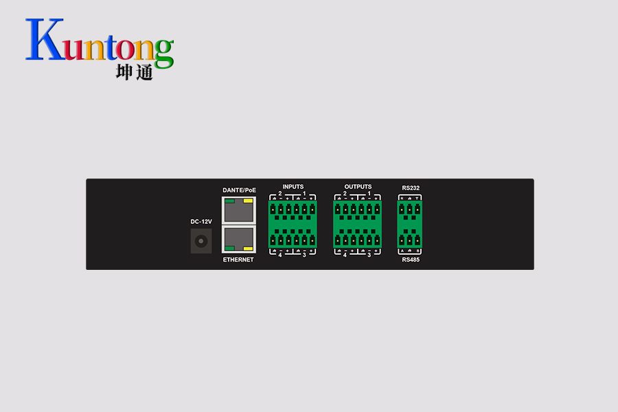 KTM-DAP-0404 4进4出数字音频处理器背板图