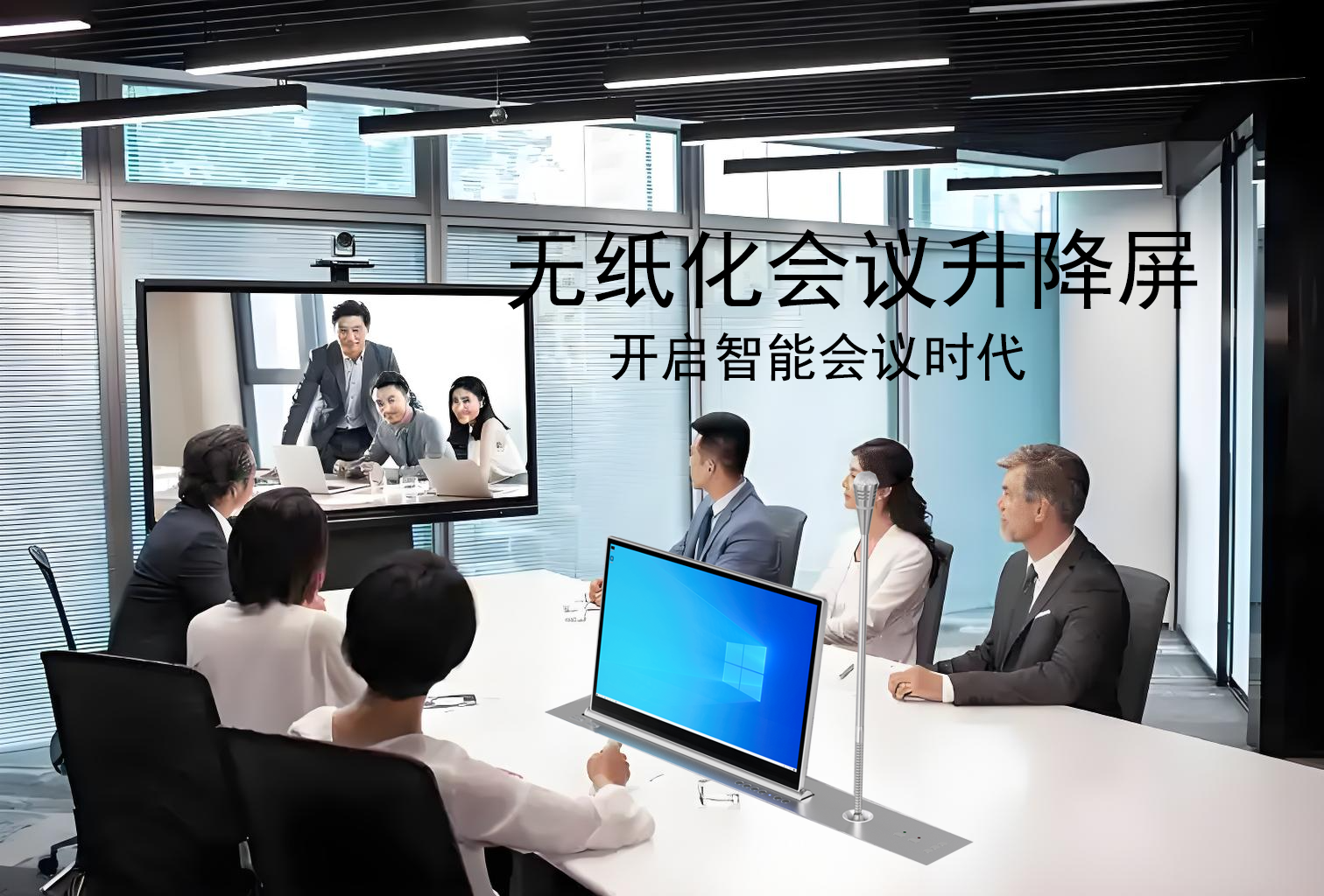 无纸化带话筒升降机